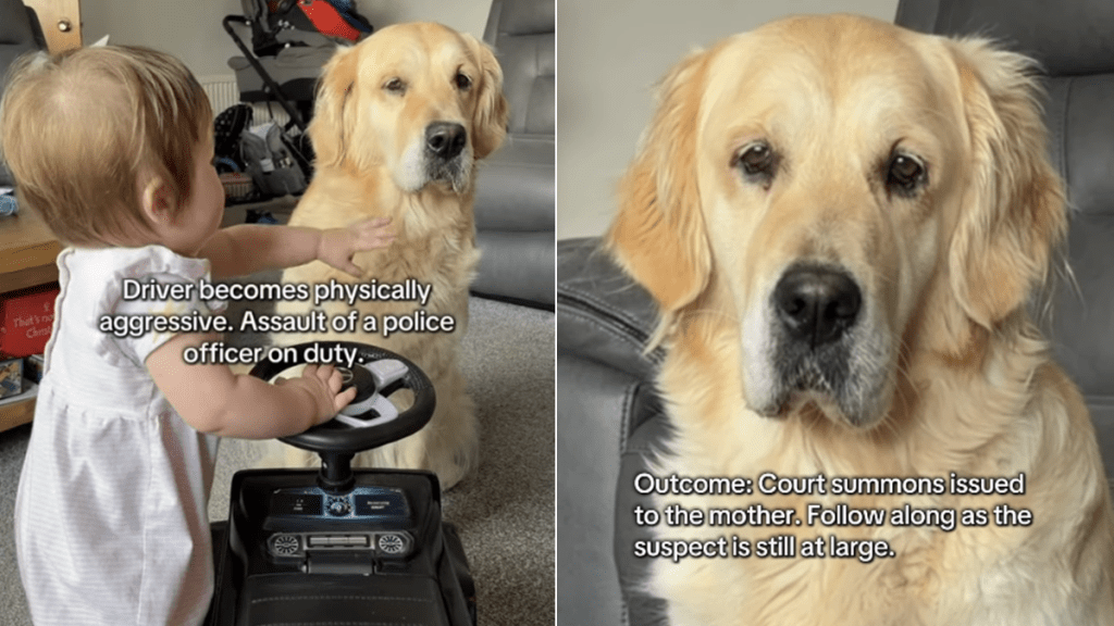 golden retriever toddler