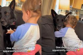 Dog & Toddler Spend Just One Day Apart, but Their Reunion Feels Like They Were Apart Forever