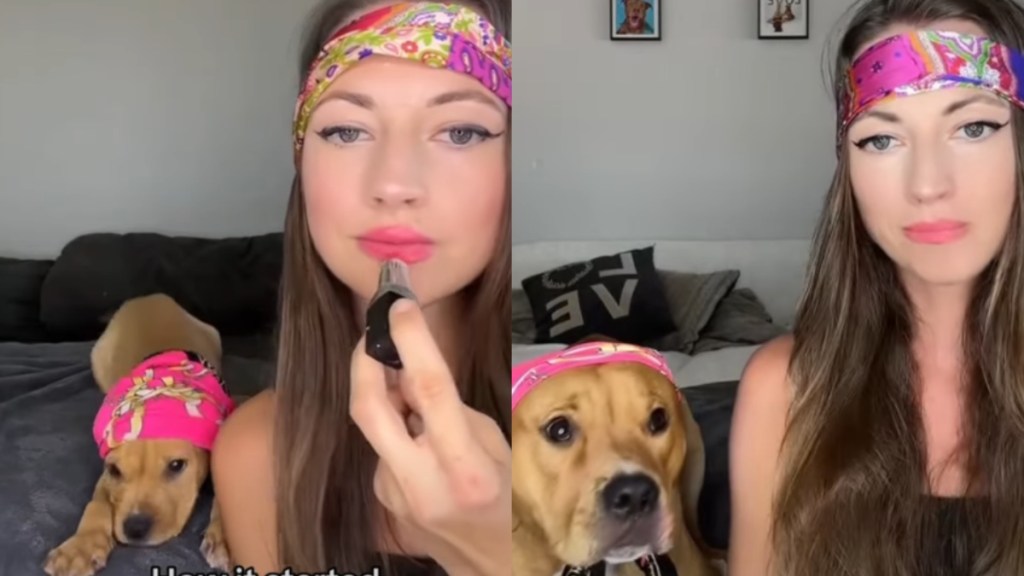 Dog Never Outgrows the Kiss He Learned to Give During Mom’s Lipstick Routine