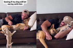 Rescue Dog Nearly Gives up Snuggle Time With Dad When Foster Pup Joins, Then Has Sweetest Reaction