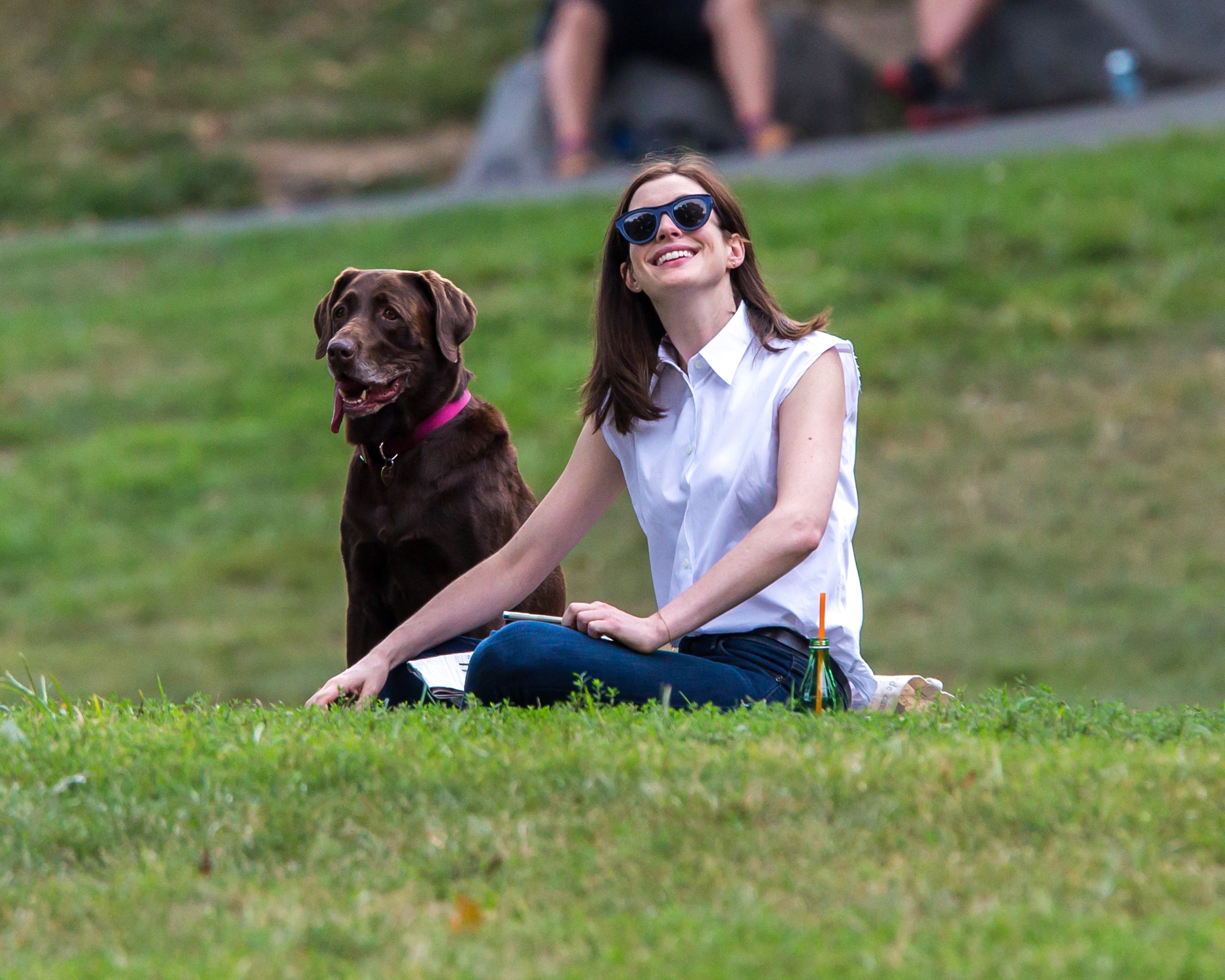 Anne Hathaway And Her Pup, Esmeralda