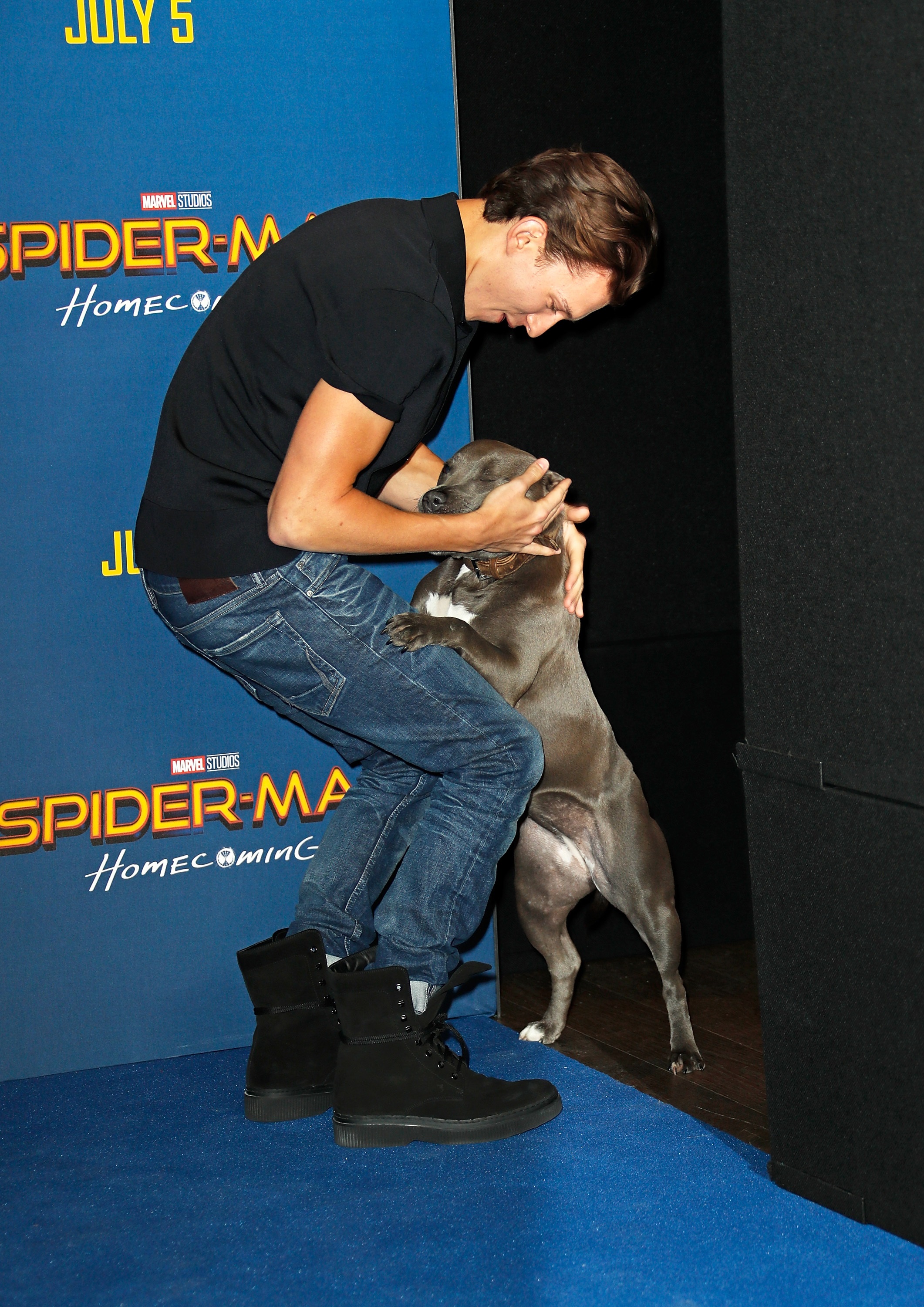 Tom Holland Loves His Pup, Tessa