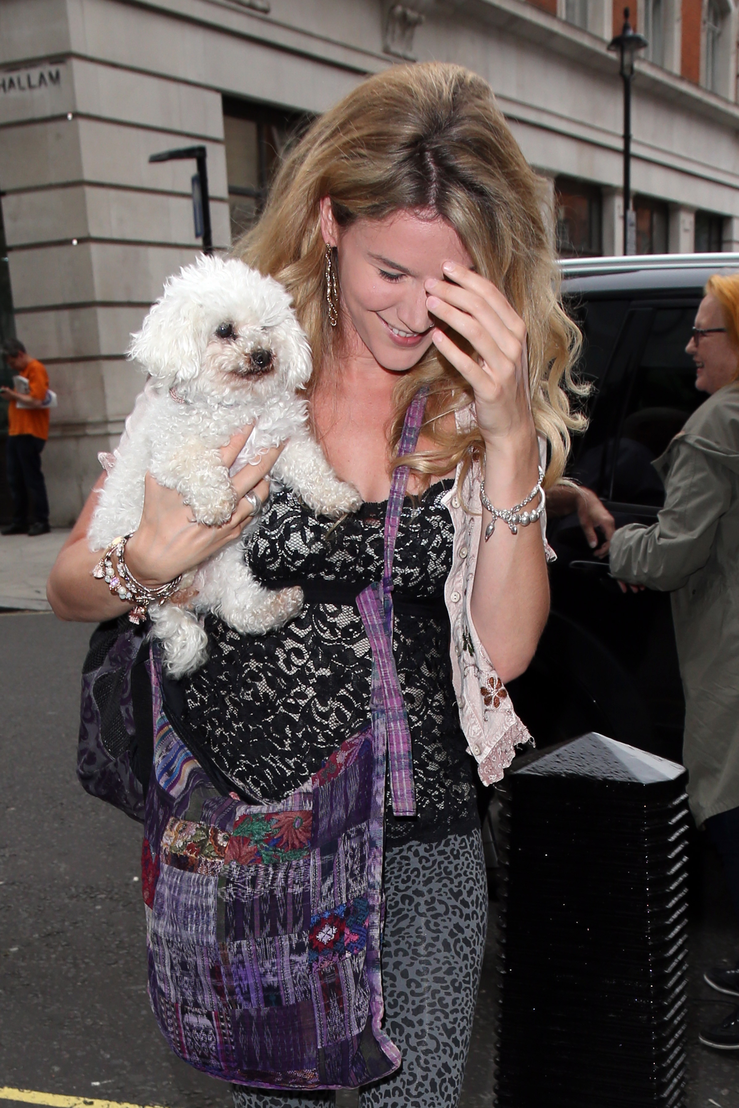Joss Stone Hiding With Her Pup