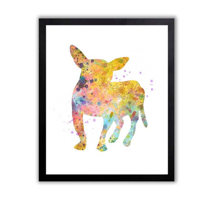 Chihuahua Abstract Watercolor