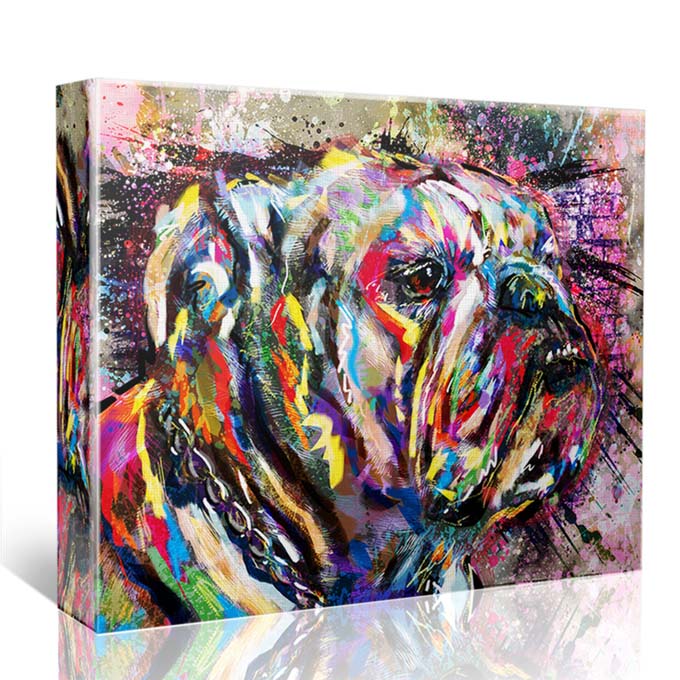 Bull Dog Canvas Wrap